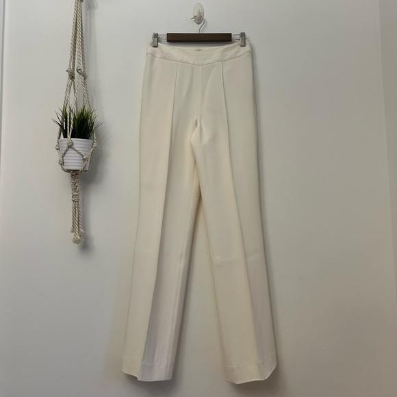 VICTOR ALFARO Straight Leg Cream Trousers, 4 - Picture 1 of 7
